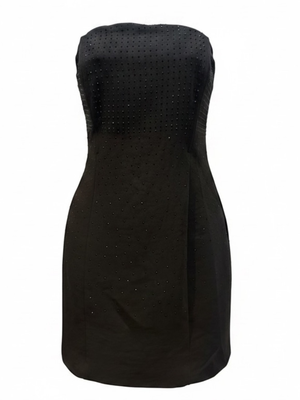 Forever 21 Black Rhinestone Strapless Mini Dress Size Medium